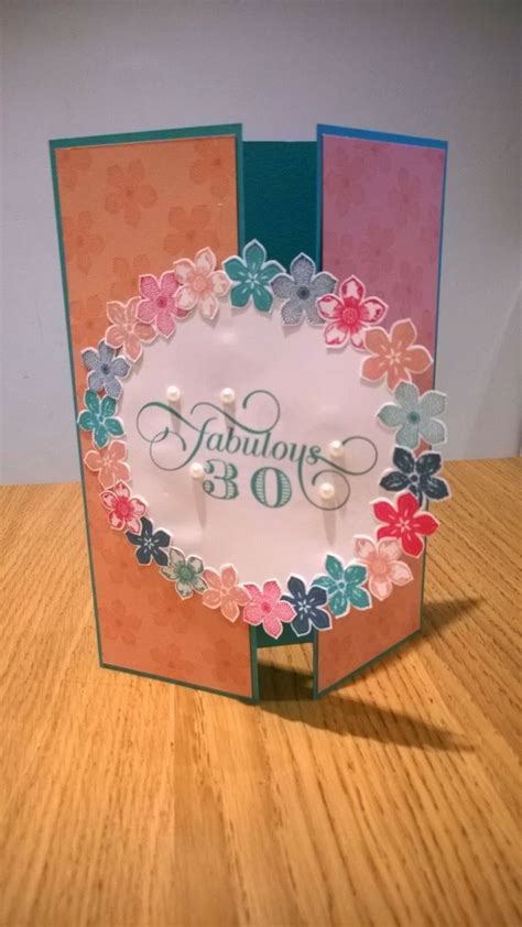 Inspiration came from a very cas card i found through pinterest. Image result for special ladies 80th birthday cards pinterest | 30th birthday cards, 70th ...