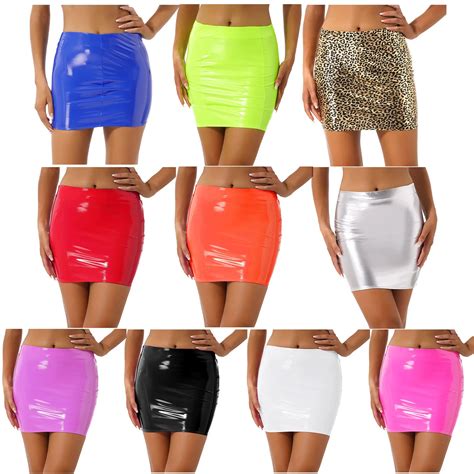 Lollipop Pvc Mini Skirt Shiny Fashion Lale Look