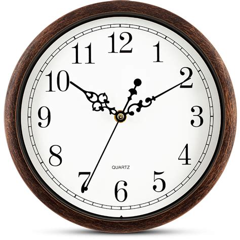 10 Inch Vintage Brown Wall Clock Bernhard Products