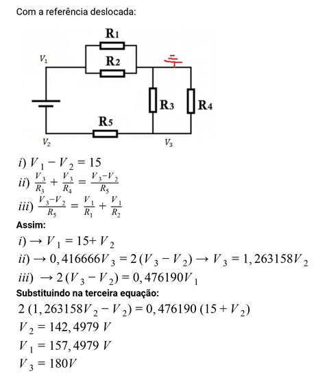 Calcule A Tensão De R4 No Circuito Abaixo
