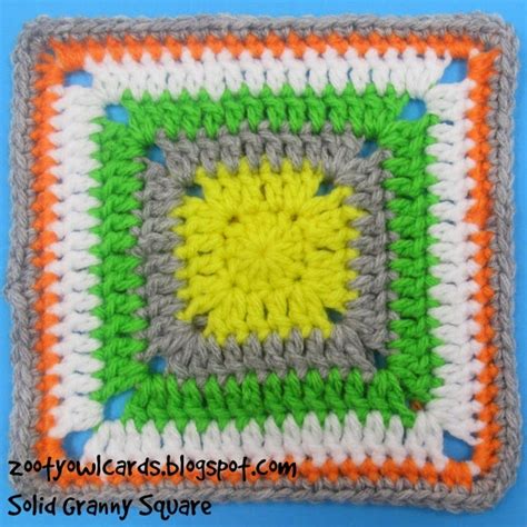 Zooty Owls Crafty Blog Happy Days Cal 4 Solid Granny Square