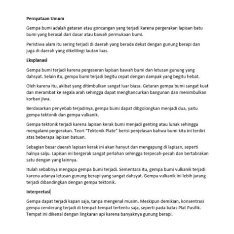 5 Contoh Teks Eksplanasi Fenomena Alam Singkat Disertai Strukturnya