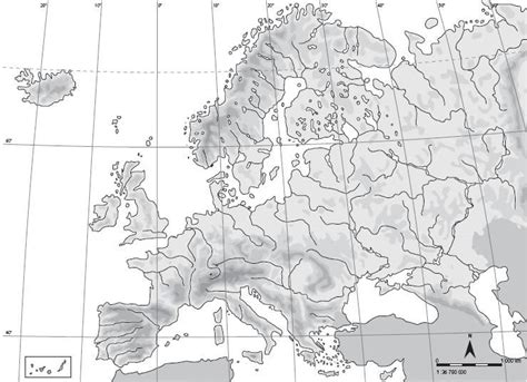 Mapa Europa Blanco Y Negro Geno