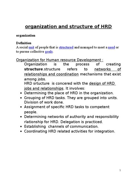 7 D Organization And Structure Of Hrd Microblogging Human Resource