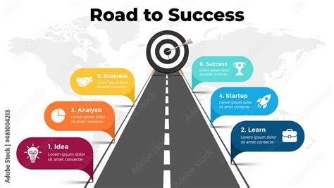 Road To Success Infographic Business Presentation Slide Template