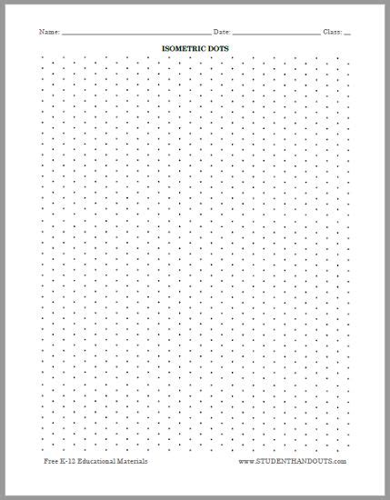 Isometric Dots Graph Paper Free To Print Mathematics Graph Paper Paper Isometric Paper