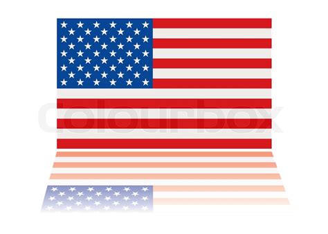 American Us Flag With Red White And Blue Stars And Stripes Stock
