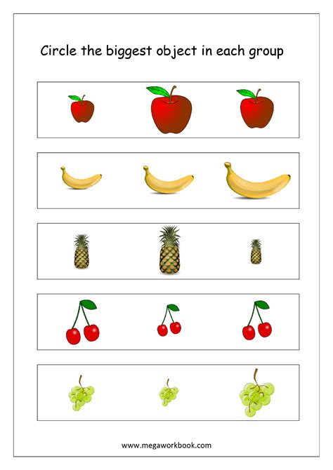 Big And Small Worksheets For Kids Printable Gettrip24