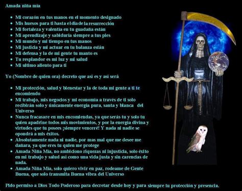 Oracion De Proteccion De La Santa Muerte Dejuve