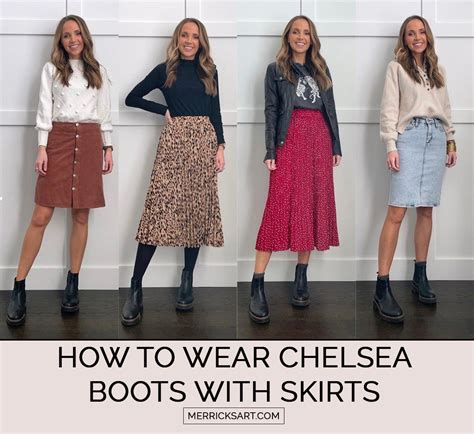 4 Ways To Wear Chelsea Boots With Skirts Merricks Art Skirt Boots