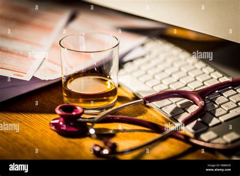 Alcohol And Medicine Stock Photo Alamy