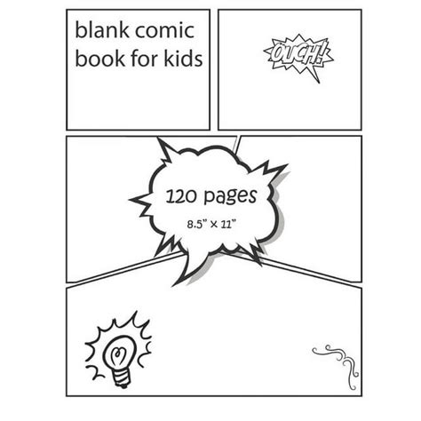 Blank Comic Book For Kids Original Design 120 Pages 85 X 11