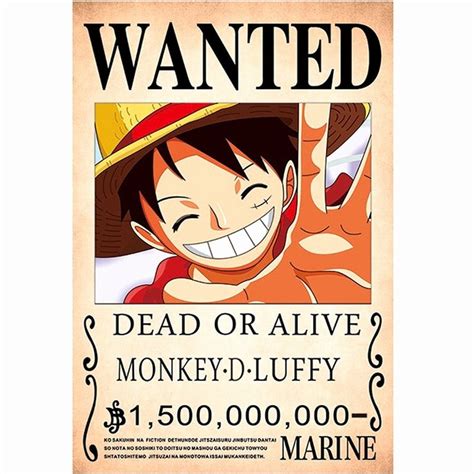 Monkey D Luffy Wanted Poster Example Document Template