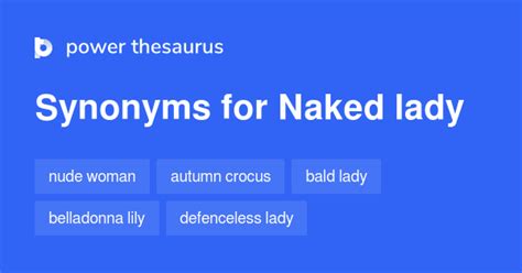 Naked Lady Synonyms Words And Phrases For Naked Lady