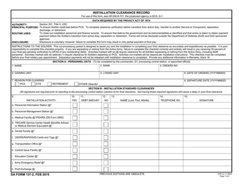 Da Form 137 2 ≡ Fill Out Printable Pdf Forms Online