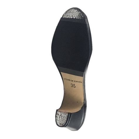 Productos De Zapato Semi Profesional Modelo 280 De Ante Con Clavos Y Correa Color Negro