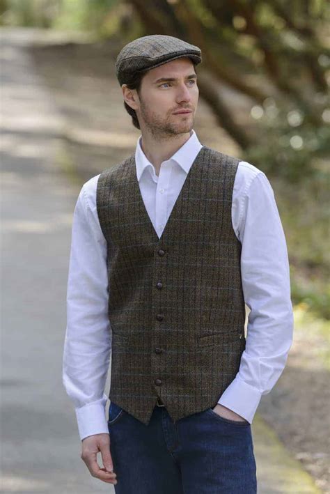 Mens Irish Tweed Vest By Mucros Weavers Celtic Clothing Company