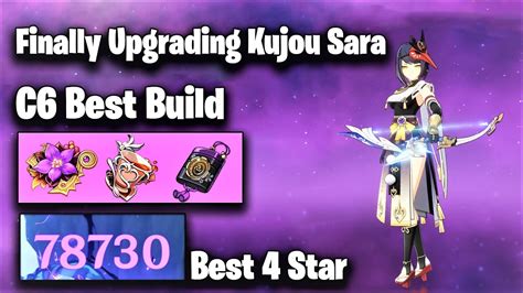 Finally Upgrading Kujou Sara C6 Best Build Showcase Genhsin Impact