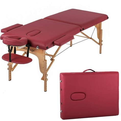 bestmassage two fold burgundy portable massage table