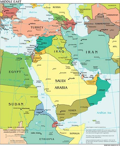 Carte Du Moyen Orient Proche Orient Découvrir La Région En Cartes