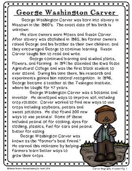 George washington carver, agriculture scientist, inventor, black scientist, environmentalist, historical figure, george carver. George Washington Carver Biography and Timeline Activity | TpT