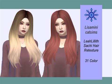 The Sims Resource Leahlillith`s Sachi Hair Retextured By