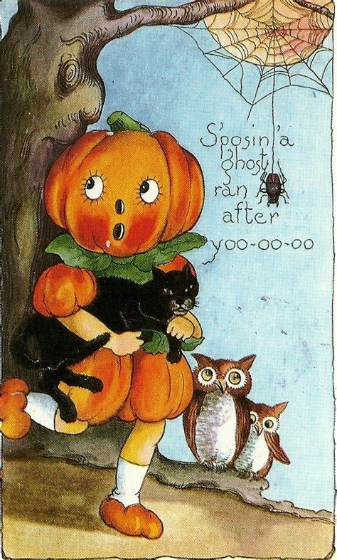 286 Best Vintage Halloween Cards Images On Pinterest Vintage