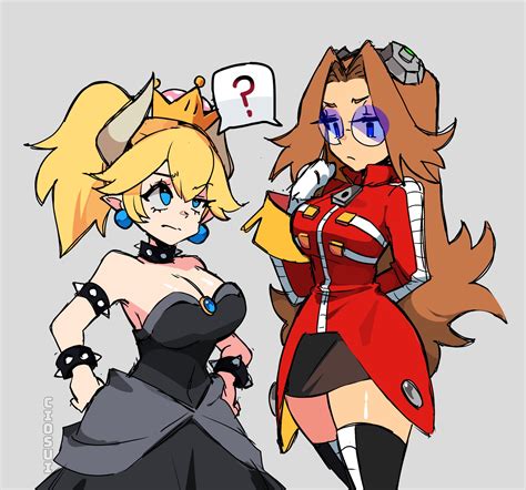 Bowsette Dr Eggman And Eggmaam Mario And 2 More Drawn By Ciosuii
