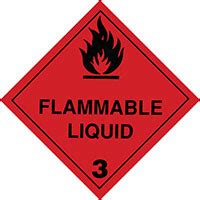 Class 3 Flammable Liquids Labels Silverback