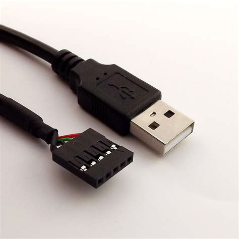 1pcs 1 5ft usb 2 0 a male to dupont 5 pin female header motherboard cable cord ebay