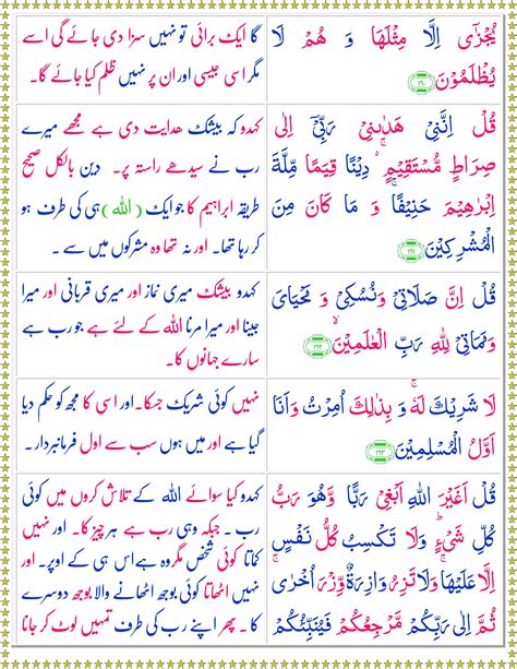 Surah Al Anam Urdu Quran O Sunnat