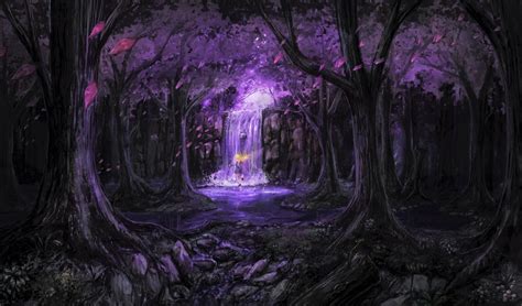 Fairy In Purple Fantasy Forest By そよ風