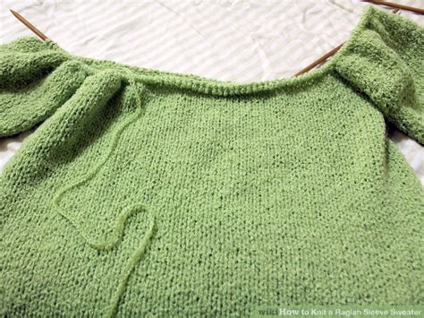 Sleeves are picked up and worked in the round. How to Knit a Raglan Sleeve Sweater: 12 Steps (with Pictures)
