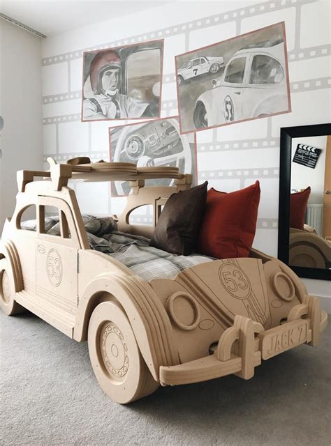 Lovely decals world llc custom racing name wall decal for boys race car theme nursery baby room mural art decor vinyl sticker ld20 (18 w x 10 h) 4.5 out of 5 stars 503 $19.95 $ 19. Kids' bedroom ideas: VW beetle car bed in 2020 | Kids car ...