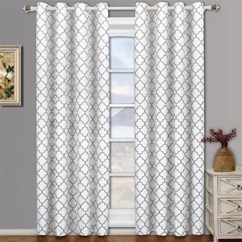 Find great deals on ebay for grey and white curtains. White Meridian Room Darkening Grommet Window Curtain ...