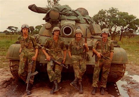 Rhodesian Four Man Crew Armed With Ak Assault Rifles Of A Polish Made