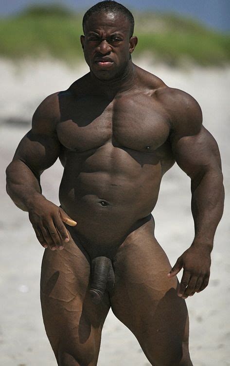 Naked Muscular Black Man