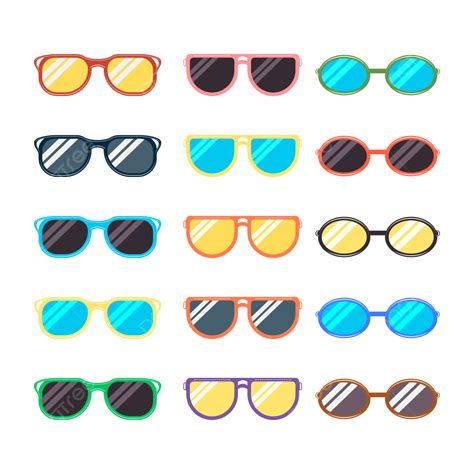 Gambar Png Koleksi Kacamata Hitam Desain Vektor Kacamata Hitam Vektor