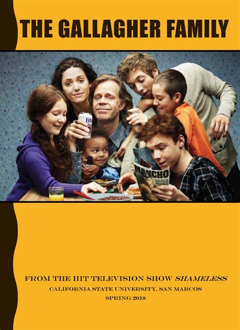 Fiona, the eldest daughter, takes the role of the parent to her five brothers and sisters. Gallagher Family Visual Report by Taylor Gaia - Issuu
