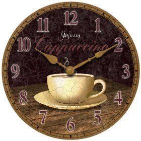 Este reloj de cocina cuenta con un aspecto rústico, envejecido y se puede personalizar con su propia redacción! Relog de Café... | Relojes para cocina