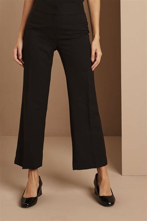 Women's Cropped Beauty Trousers, Black