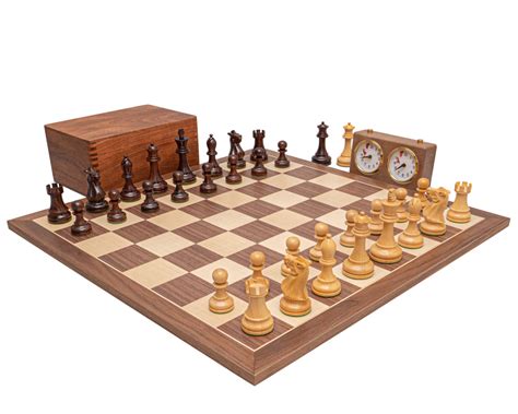 Rosewood And Walnut Deluxe Staunton Chess Set Rcpb491 40500