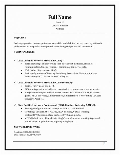 Sample template example of excellent cv / curriculum vitae with career objective for b.sc. 3 Page Resume Format For Freshers - Resume Format | Resume format for freshers, Resume format ...