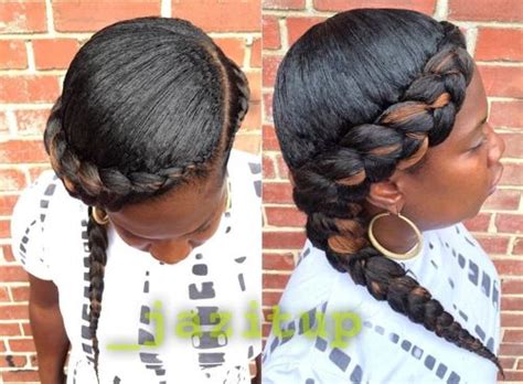 2 Braids Hairstyles Side Part Jf Guede