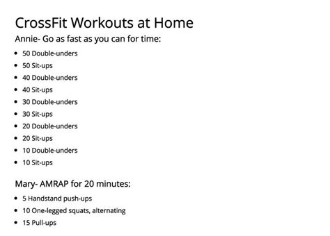 Cf Workouts At Home Crossfit Workouts At Home At Home Workouts