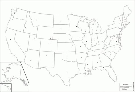Printable Blank United States Map With Capitals Printable Us Maps
