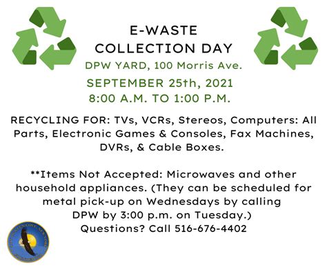 E Waste Collection Day City Of Glen Cove