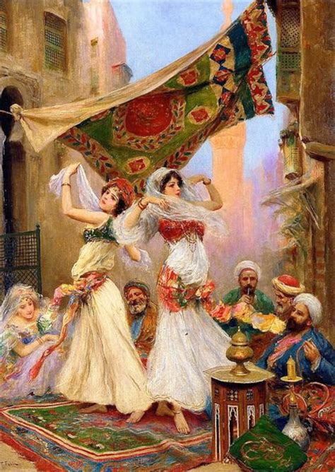 Arabic Women Dancing Harem Painting Print Wall Decor Etsy