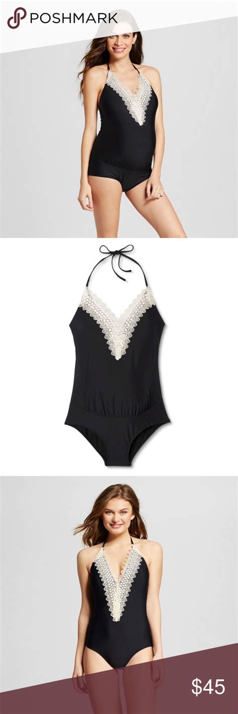 New Angel Sea Lace Plunge One Piece Swimsuit 2x Plunging One Piece