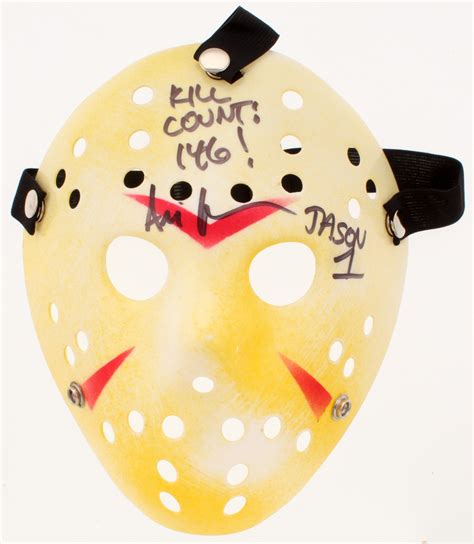 Ari Lehman Signed Friday The 13th Jason Voorhees Mask Inscribed Kill